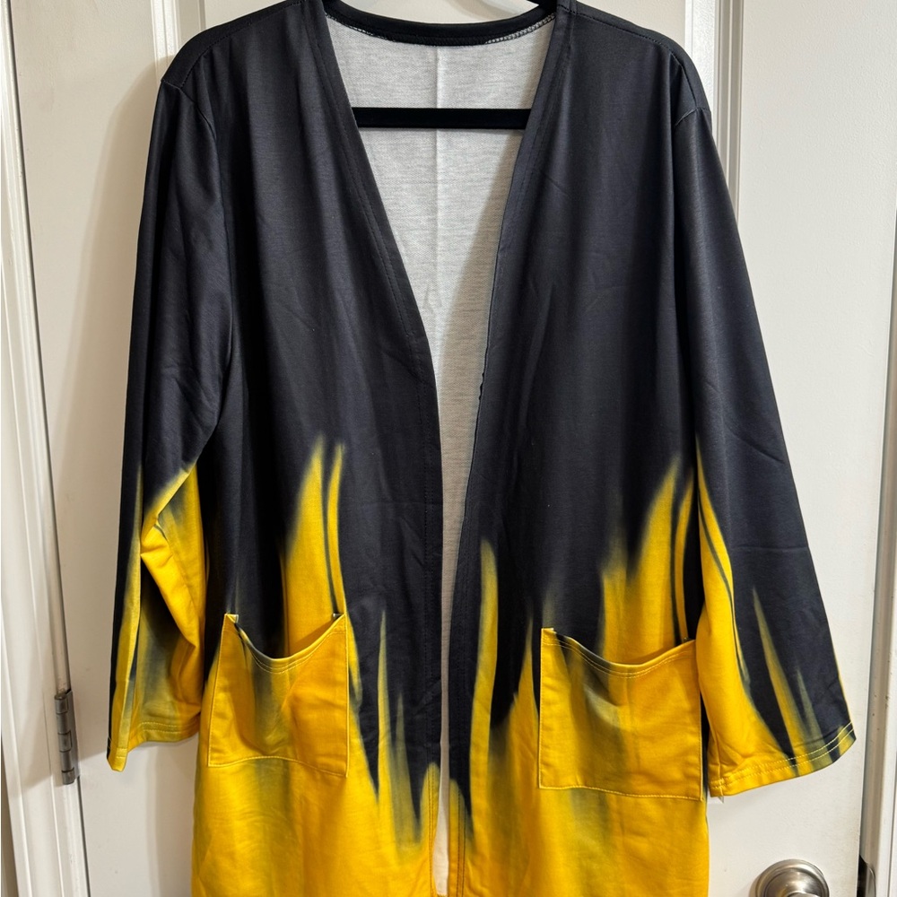 Black and Yellow Women's Cardigan